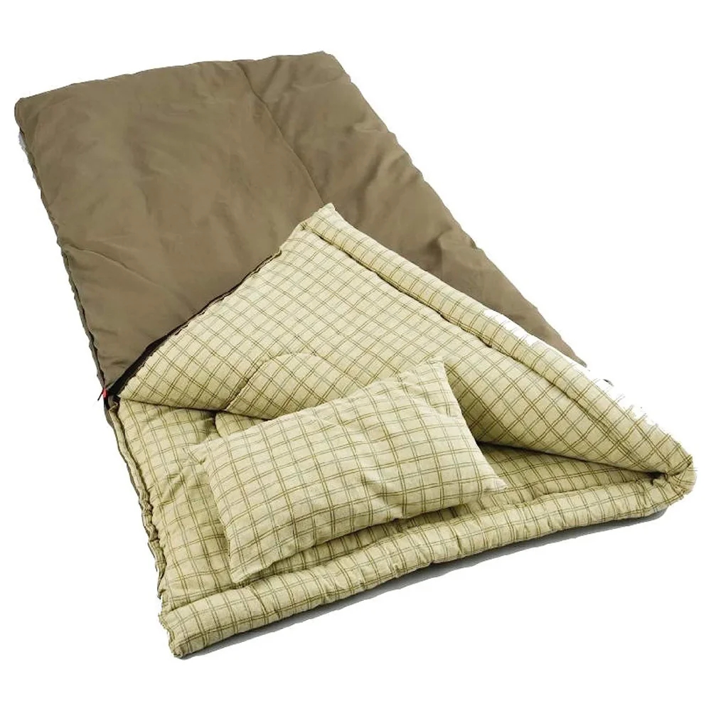 Coleman Big Game C 6 Sleeping Bag Adult Sleeping Bag with flannel pillow Backwoods Outdoor Gear